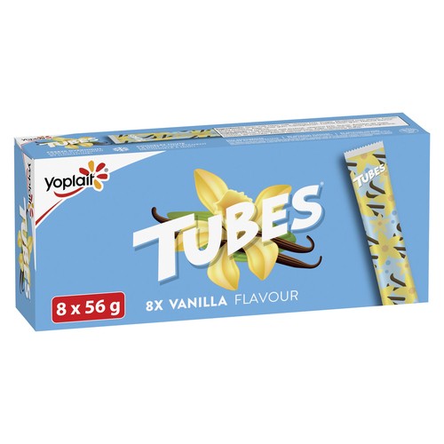 Yoplait 1% Yogurt Tubes Kids Snacks Vanilla 8 x 56 g