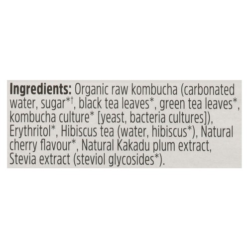 Remedy Organic Kombucha Black Cherry 4 x 355 ml (cans)