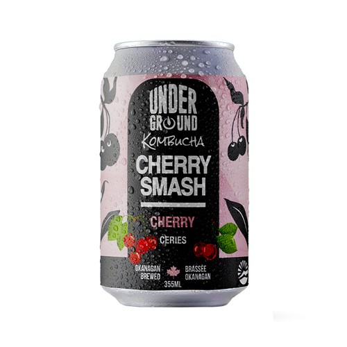Underground Beverages Kombucha Cherry Smash Cherry 355 ml (can)