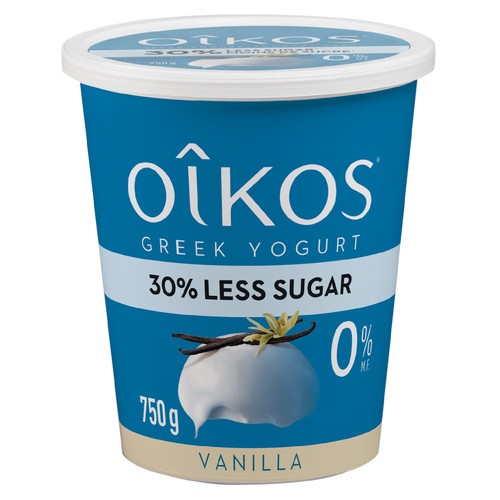 Oikos Fat-Free 0 % Greek Yogurt Blended Vanilla 750 g