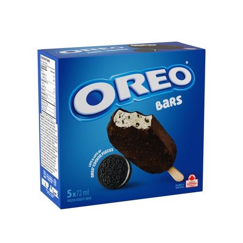 Oreo Frozen Dessert Bars Cookie Pieces 5 x 72 ml