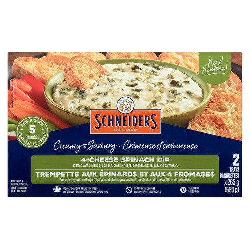 Schneiders Frozen Dip  4 Cheese Spinach 530 g