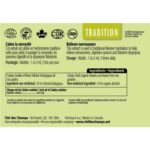 Clef des Champs Organic Catnip Tradition 50 ml