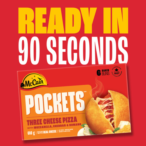 McCain Pizza Pockets Three Cheese 6 x 100g