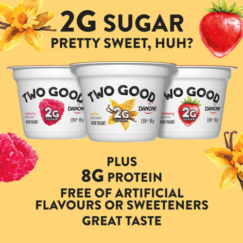 Two Good Low Sugar Yogurt Raspberry 4 x 95 g