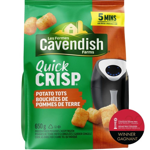 Cavendish Farms Quick Crisp Frozen Potato Tots 650 g