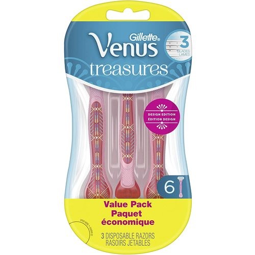 Gillette Venus Treasures Pink Disposable Razor 6 Razors