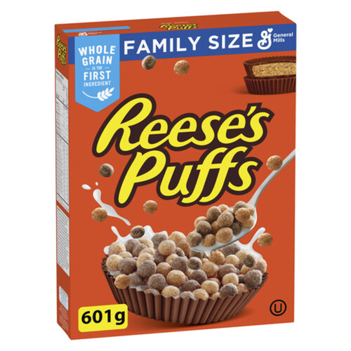 Reese's Puffs Cereal Peanut Butter Chocolate Family Size 601 g