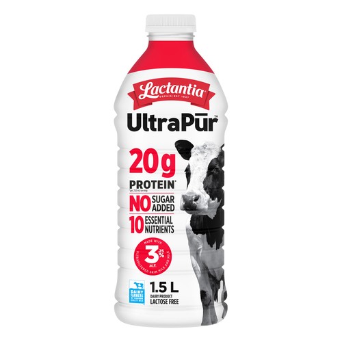 Lactantia UltraPur 3.25% Milk Ultra-Filtered 20 g Protein 1.5 L