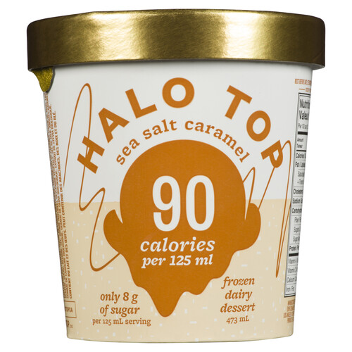 Halo Top Dessert glacé caramel sel de mer 473 ml