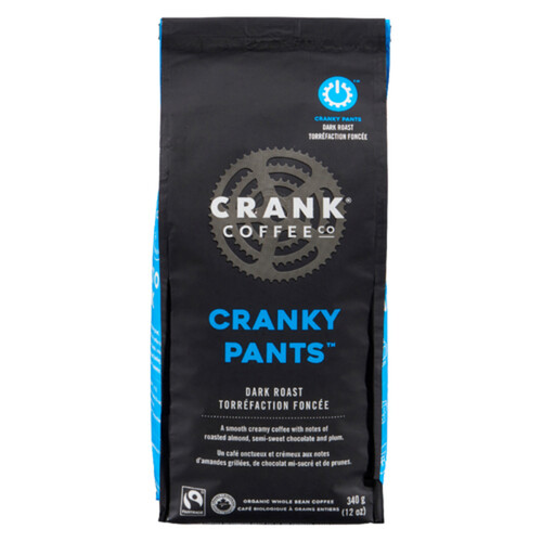 Crank Coffee Whole Bean Coffee Cranky Pants Dark Roast 340 g