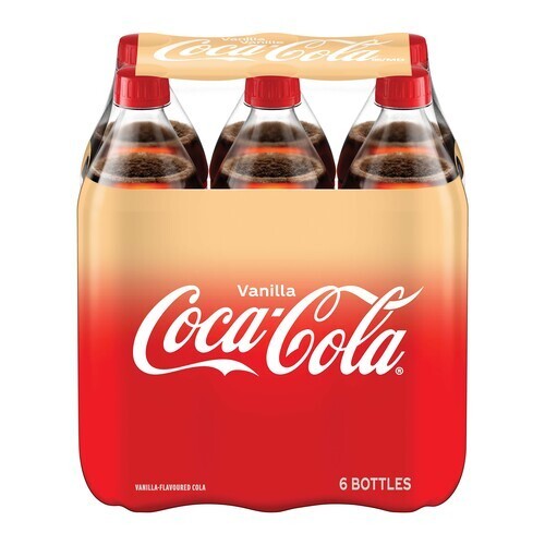 Coca-Cola Soft Drink Vanilla 6 x 710 ml (bottles)