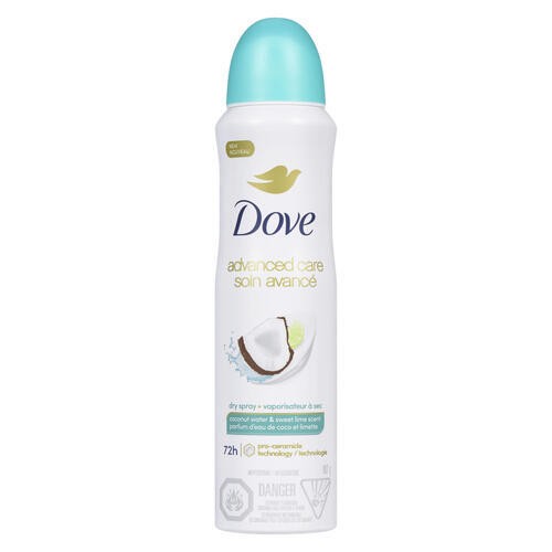 Dove Advanced Care Antiperspirant Spray Coconut Water And Sweet Lime 107 g