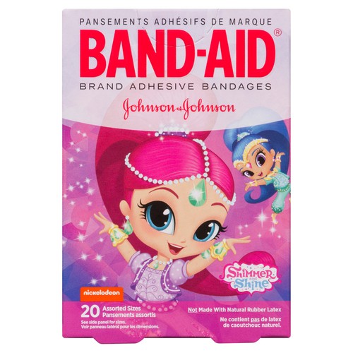Band-Aid Shimmer & Shine Bandages Assorted Sizes 20 EA
