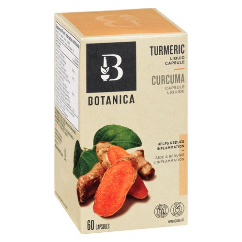 Botanica Gluten-Free Liquid Capsules Turmeric 60 Count
