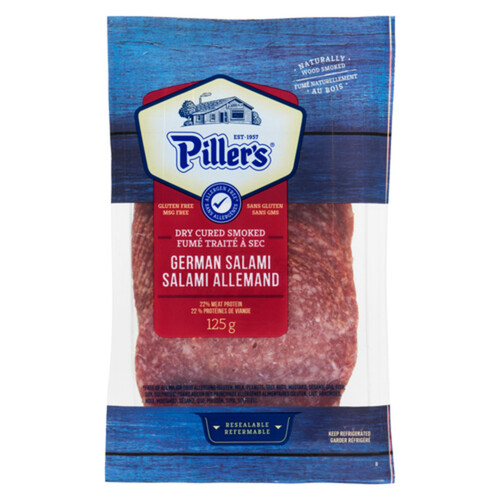 Piller's German Salami Dry Cured Smoked 125 g