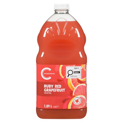 Compliments Cocktail Juice Ruby Red Grapefruit 1.89 L (bottle)