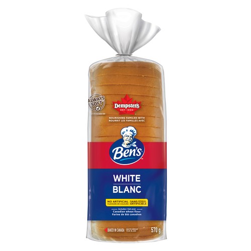 Ben's Holsum White Bread 570 g - Voilà Online Groceries & Offers