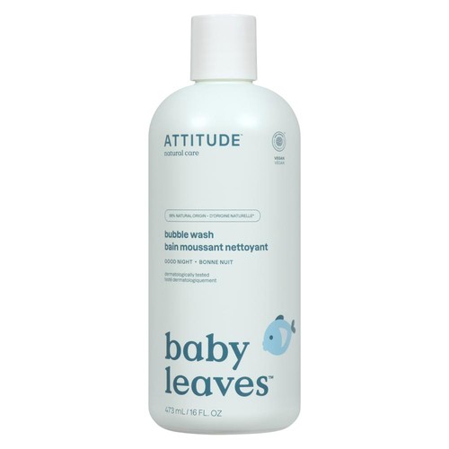 Attitude Baby Leaves Natural Bubble Wash Good Night 473 ml 