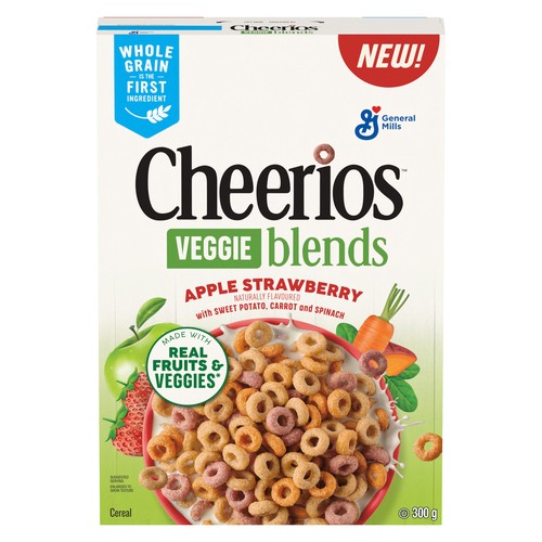 Cheerios Veggie Blends Cereal Apple Strawberry 300 g