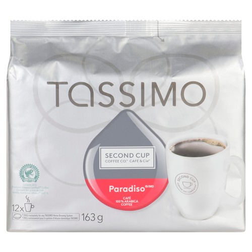 Tassimo Coffee Discs Second Cup Paradiso 12 T-Discs 163 g