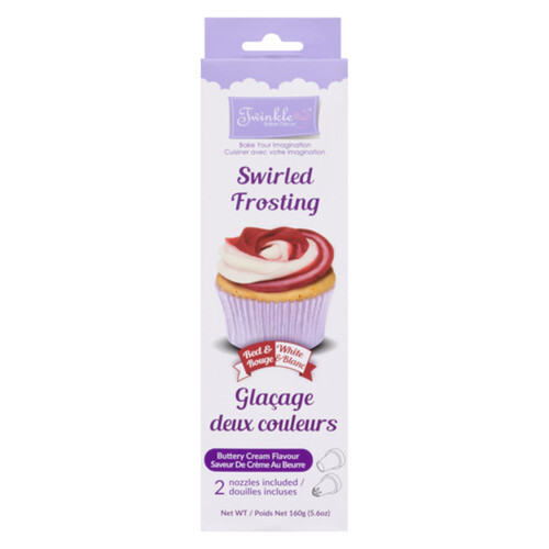 Twinkle Baker Décor Swirled Frosting Red & White 160 g