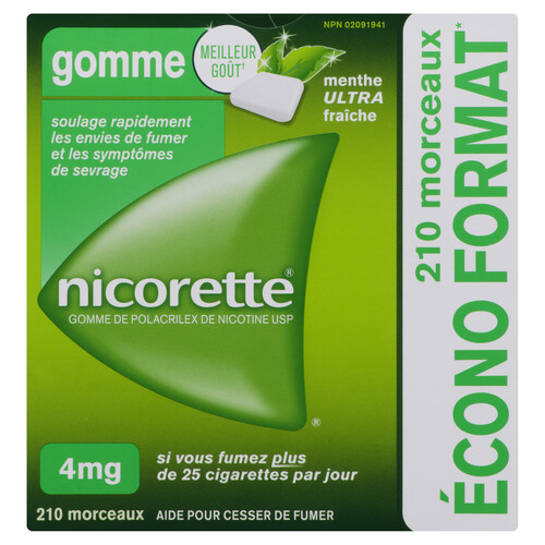 Nicorette Gum Ultra Fresh Mint 4mg 210 Pieces