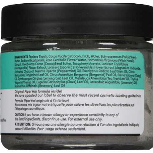 Piper Wai Natural Deodorant Activated Charcoal 58 g