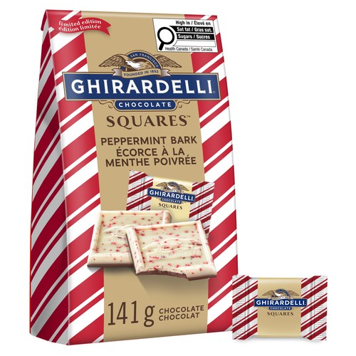 Ghirardelli Milk Chocolate Peppermint Bark Squares 141 g