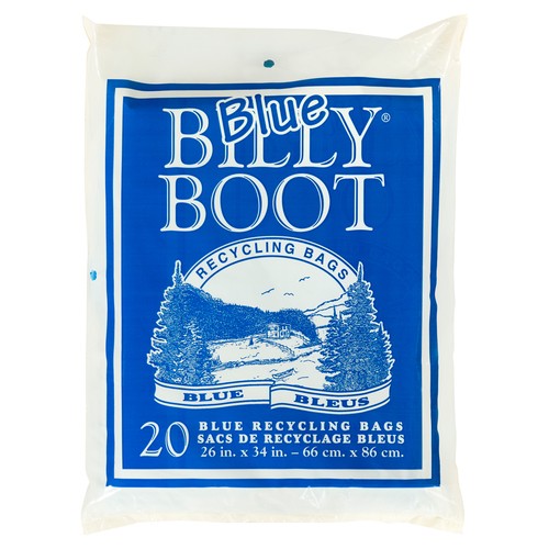 Billy Boot Recycling Bags Blue 26 Inch x 34 Inch 20 Bags 