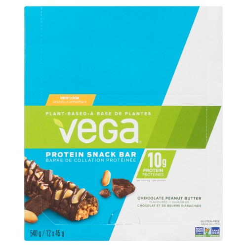 Vega Protein Snack Bars Chocolate Peanut Butter 12 x 45 g 