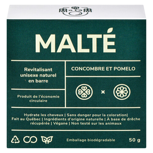 Malté Conditioner Bar Natural Cucumber and Pomelo 50 g