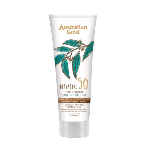 Australian Gold Botanical Sunscreen SPF 50 Tinted Face BB Cream Rich To Deep Skin 89 ml