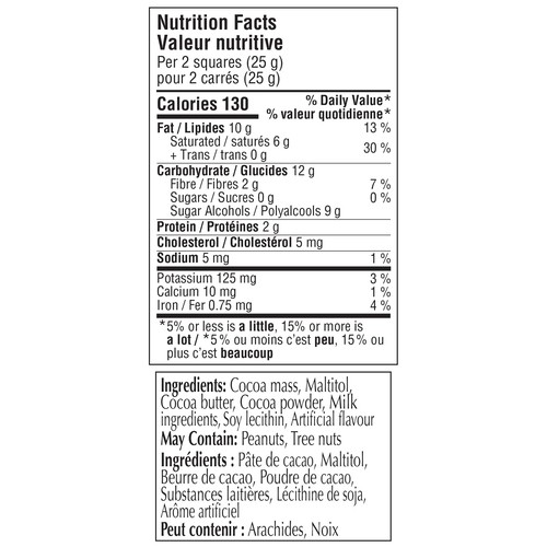 Lindt Chocolate Bar No Sugar Added Dark 100 g