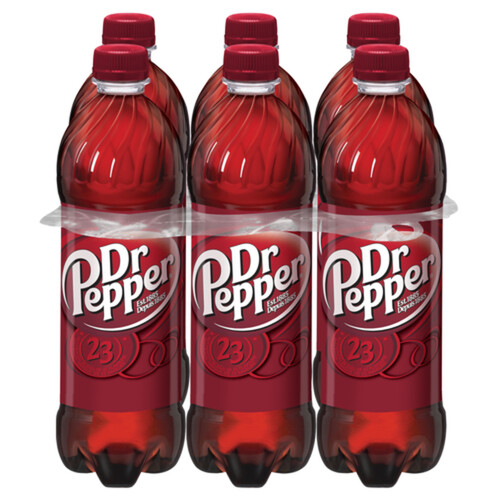 Dr Pepper Soft Drink 6 x 710 ml (bottles)