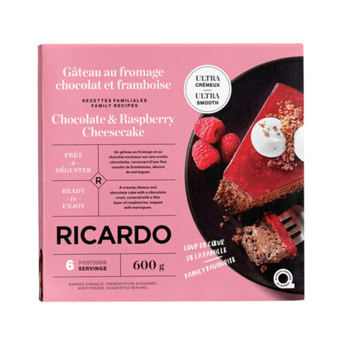 RICARDO Frozen Cheesecake Chocolate & Raspberry 600 g