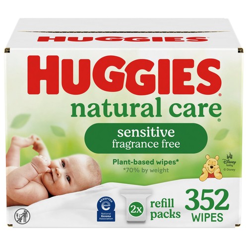Huggies Natural Care Baby Wipes Fragrance Free 352 Count