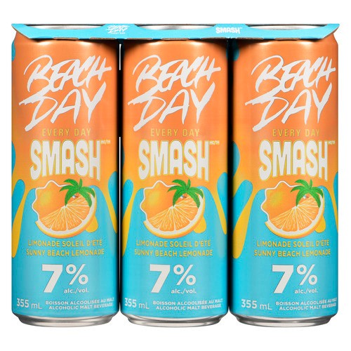 Beach Day Every Day Smash Sunny Beach Beer 7% Alcohol 6 x 355 ml (cans)