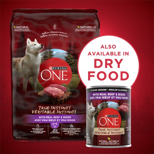 Purina ONE Wet Dog Food Smart Blend True Instinct Beef & Bison 368 g