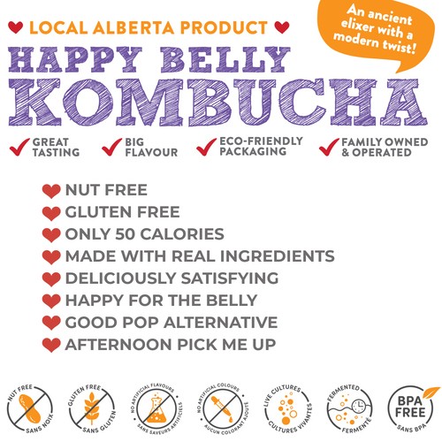 Happy Belly Gluten - Free Kombucha Orange 250 ml (can)