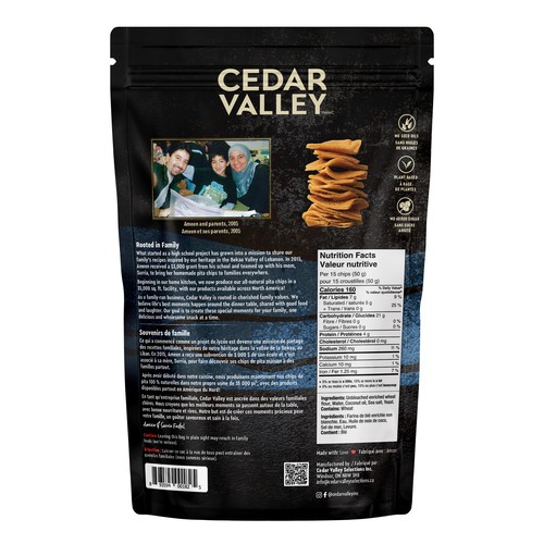 Cedar Valley Selections Pita Chips Sea Salt 180 g