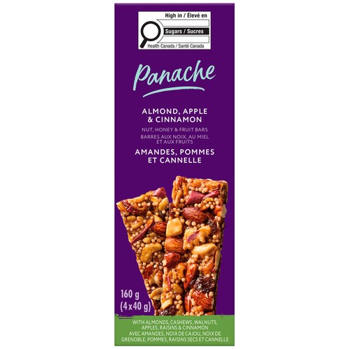 Panache Bars Honey Fruit Apples Cinnamon & Sultanas 4 x 40 g