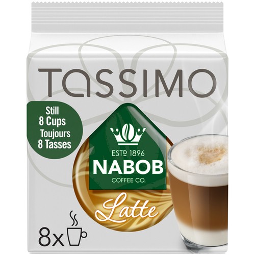 Tassimo Specialty Beverage T-Discs (8 Espresso + 8 Milk/Lait); Concentrated Milk Product Latte 263 g