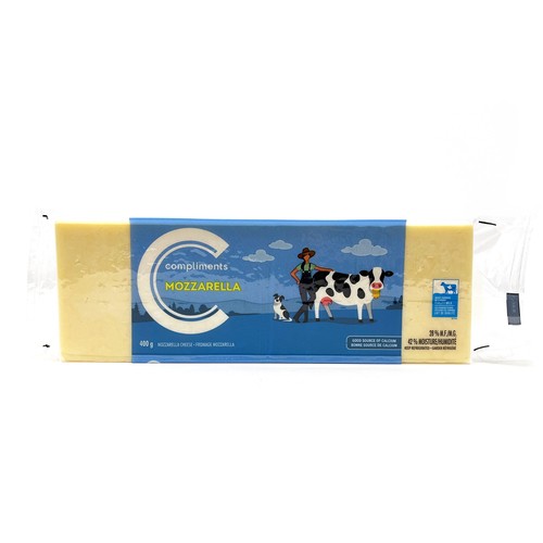 Compliments Block Cheese Mozzarella 400 g