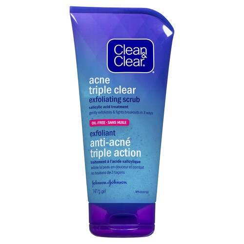 Clean & Clear Acne Triple Clear Exfoliating Facial Scrub 141 g