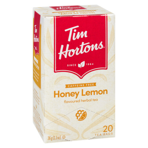 Tim Horton Caffeine-Free Herbal Tea Honey Lemon 20 Tea Bags