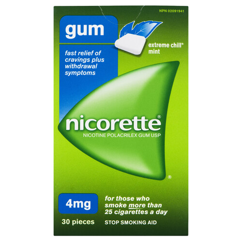 Nicorette Extreme Chill Gum 4mg 30 ea