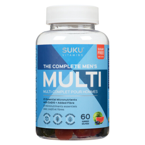 SUKU Vitamins Complete Men's Multi Vitamins Gummies 60 Count