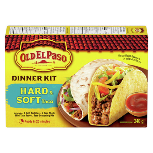 Old El Paso Taco Hard & Soft Dinner Kit 340 g