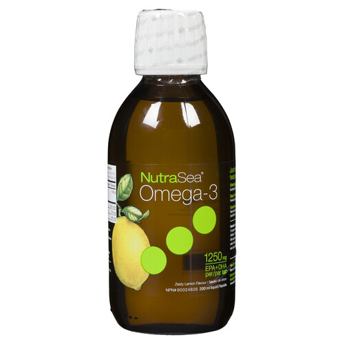 NutraSea Omega-3 Liquid Zesty Lemon 200 ml